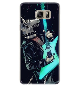 Samsung S7 Edge S20 Fe Plus Ultra S21 S22 Kılıf Desenli Silikon Dog Guitar 1789