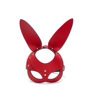 Deri Tavşan Maske Kırmızı