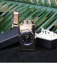 Saatli Çakmak Işıklı Özel Kutulu Gold Model
