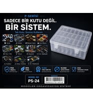 P-SERİSİ 24’lü plastik Şeffaf Kutu Seti– 24 Küçük Kutu Modüler Saklama, Organizer, Ambalaj sistemi