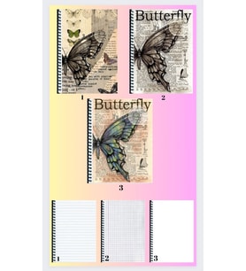 Nostaljik vintage 3 adet defter A4 büyük boy çizgili_kareli_çizgisiz
