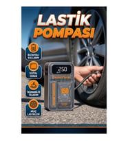 Kablosuz Hava Kompresörü 150 PSI – Dijital Ekranlı 6000mAh Taşınabilir Lastik Şişirme Pompası