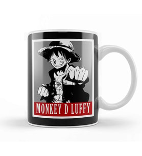 One Piece Monkey D Luffy 03 Kupa Bardak Porselen