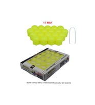 Bijon Kapağı Düz 17 Mm Fosfor Sarı 20 Li Set