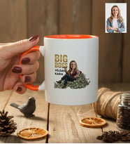 Kişiye Özel Karikatürlü Big Boss Kadın Patrona Hediye Kupa Bardak Doğum Günü Hediyesi