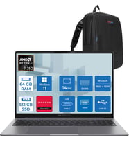 Asus Expertbook P3 PM3406CKA Ryzen Aı 7-350 64GB Ddr5 512GB SSD Radeon 860M 14.0-Inch, Wuxga (1920 x 1200) 300NITS WIN11PRO Taşınabilir Bilgisayar PM3406CKAP17+ZETTAÇANTA