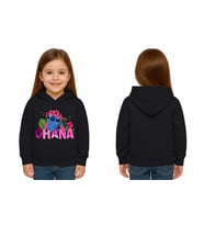 Unisex Stitch Baskılı Çocuk Swaetshirt Baskılı Kapüşonlu 3 İplik Şardonlu (Siyah)