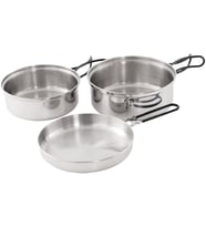 Easy Camp Tour Cook Set 3 Parça Paslanmaz Çelik Yemek Seti