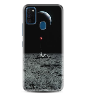 Samsung M21 M22 M23 M30 M31S M32 Kılıf Desenli Silikon Astronoot Red Baloon 1608
