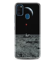 Samsung M21 M22 M23 M30 M31S M32 Kılıf Desenli Silikon Astronoot Red Baloon 1608
