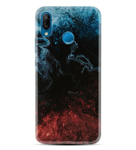 Huawei P20 Lite Mate 10 20 Lite Pro P40 Lite KılıfDesemli Silikon Red Blue Black Abstact 1386