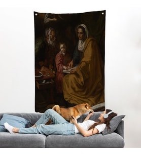 Diego Velázquez - Bakire'nin Eğitimi Duvar Örtüsü - The Education of the Virgin-7426