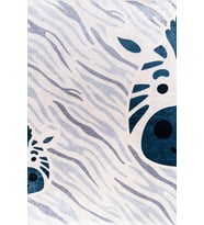 Mavi Zebra Desenli Çocuk Odası Halısı-4001