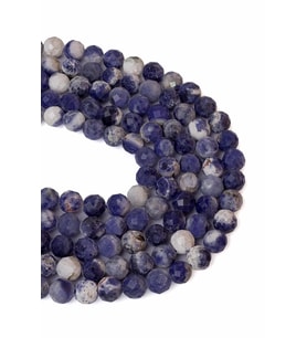 8 MM Faset Kesim Sodalit Taşı Dizi (Lacivert)