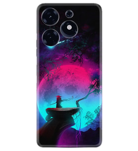 Tecno Spark 10 Pro Kılıf Resimli Desenli Silikon Platinium Series Lost Warrior 1840