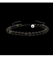 Golden Obsidyen 6mm Merdiven Kapama Doğal Taş Bileklik