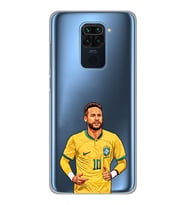 Xiaomi Redmi NOTE 9 Uyumlu Neymar Tasarımlı Şeffaf Telefon Kılıfı