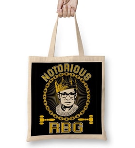 Notorious RBG Ruth Bader Ginsburg Supreme Bez Çanta Uzun Saplı