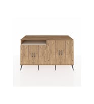 Kronos Konsol 4 Raflı 4 Kapaklı 176x59x99 Çam-Çam/Aytaşı