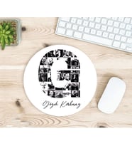 Kişiye Özel Atatürk Resimleri İle Bezenmiş G Harfli İsimli Baskılı Mouse Pad