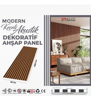 KEÇELİ DEKORATİF AKUSTİK AHŞAP PANEL – BAMBU RENK(50X240CM).