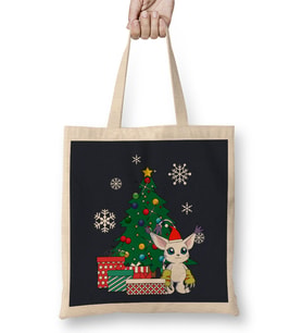 Gatomon Around The Christmas Tree Digimon Bez Çanta Uzun Saplı