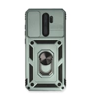 Note 8 Kılıf Pars Lens Yüzüklü - Yeşil
