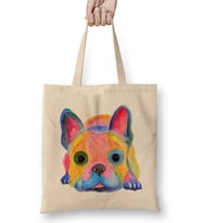 Nosey French Bulldog Bez Çanta Uzun Saplı