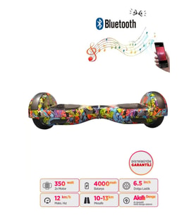 CityMate Elektrikli Kaykay Hoverboard 6.5 Inch scooter  Desenli Akıllı Denge - D22