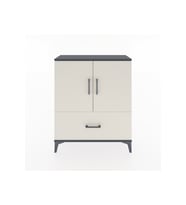 Arges Şifonyer 2 Raflı Tek Çekmeceli 2 Kapaklı 88x30x106 Antrasit-Aytaşı