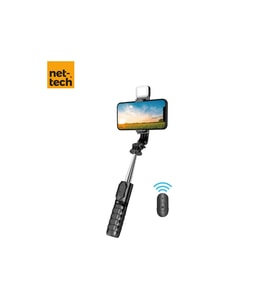 Taşınabilir Işıklı Selfie Çubuğu ve Tripod Siyah