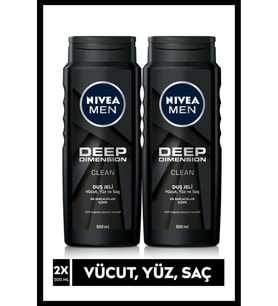 Nivea Men Deep Dimension Duş Jeli 2 x 500 ML