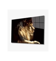 Miyrem Glasses Collection -A1^#  Aslan Hayvan Cam Tablo (Çok Renkli)