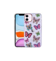 Apple iPhone 11 Uyumlu Kılıf Desenli Simli Sert Zore İnka Kapak (Model 5)