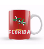 Florida Love Gift   Vintage Retro Rainbow Kupa Bardak Porselen