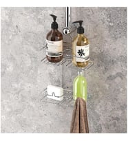 Tekno Tel BK-067 Asmalı 2 Katlı Düz Banyo Duş Rafı Krom