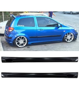 Hyundai Getz Yan Marşpiyel Seti Plastik 2 Adet Mat Siyah karlık+ek+bodykit