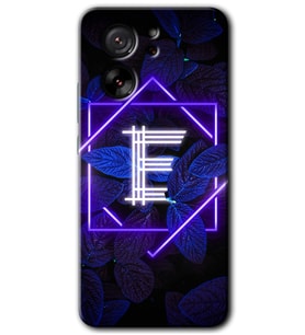 Xiaomi Mi 13T Pro Kılıf HD Desen Baskılı Arka Kapak - Dark Neon Yaprak E Harfi