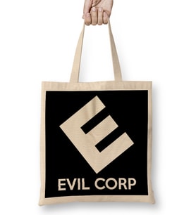 Evil E Corp Mr Robot Bez Çanta Uzun Saplı
