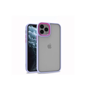 Apple iPhone 11 Pro Max Uyumlu Kılıf Zore Flora Kapak (Lila)