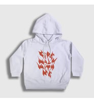 Presmono Unisex Çocuk Beyaz Fire Walk With Me Twin Peaks Kapüşonlu Sweatshirt 490109tt (Beyaz)