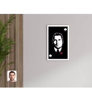 BK Gift Kişiye Özel Godfather Baba Tasarımlı Dekoratif Ahşap Beyaz Çerçeveli Tablo-16
