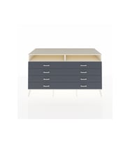 Kronos Konsol 2 Raflı 8 Çekmeceli  176x59x99 Aytaşı-Aytaşı/Antrasit