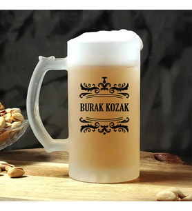 Kişiye Özel Hediyelik Özel Gravürlü Tasarım Bira Bardağı