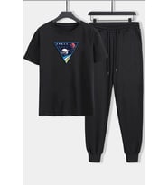 Unisex Space Baskılı 2'li Eşofman Takımı (Siyah)