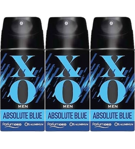 XO Deodorant 150ML Men-Erkek Absolute Blue (3 Lü Set)
