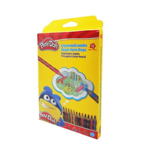 Play-Doh 12 Renk Oluklu Jumbo Kuru Boya 