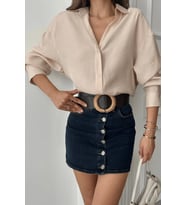 Kadın Freya Modal Kumaş Oversize Gömlek
