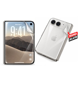 iPhone Duo Uyumlu Ön Arka Tam Kaplama Body Ultra Şeffaf Nano Jelatin Ekran Koruyucu