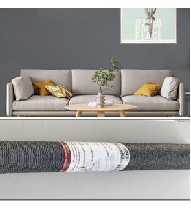 50x280cm(1,4m2) Koyu Gri Dekor Isı ve Ses Yalıtım Yapışkanlı Duvar Kağıdı Dokulu Esnek Silinebilir (Antrasit)